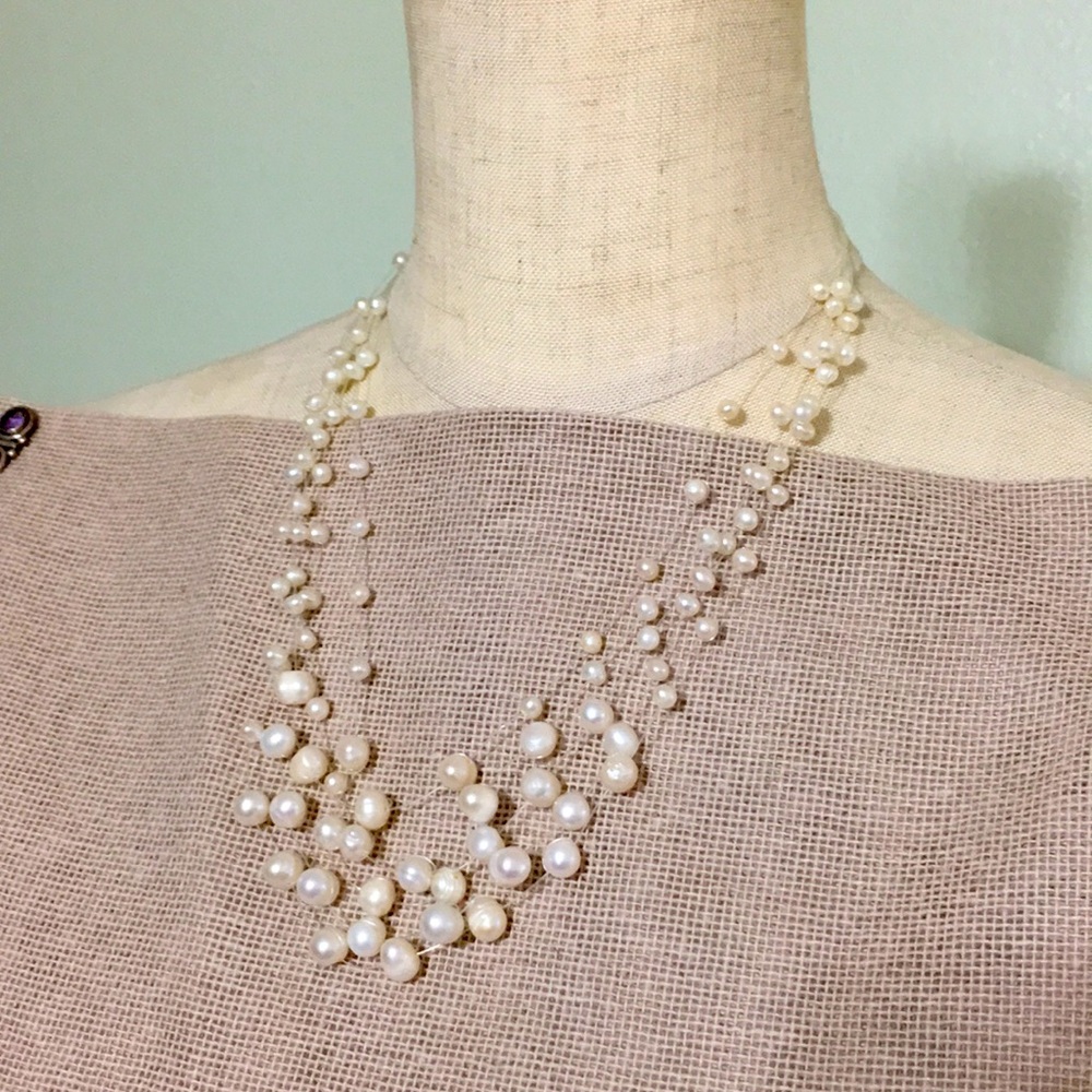 🖤5 strand💕pearls necklace - Picture 2 of 6
